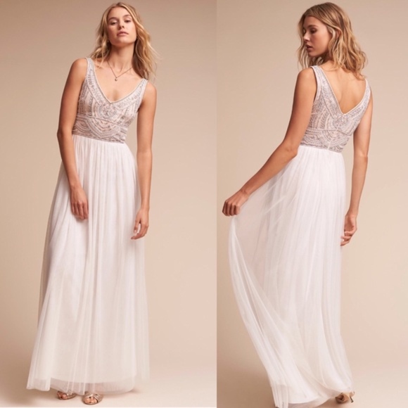 BHLDN Dresses & Skirts - NEW BHLDN IVORY STERLING DRESS